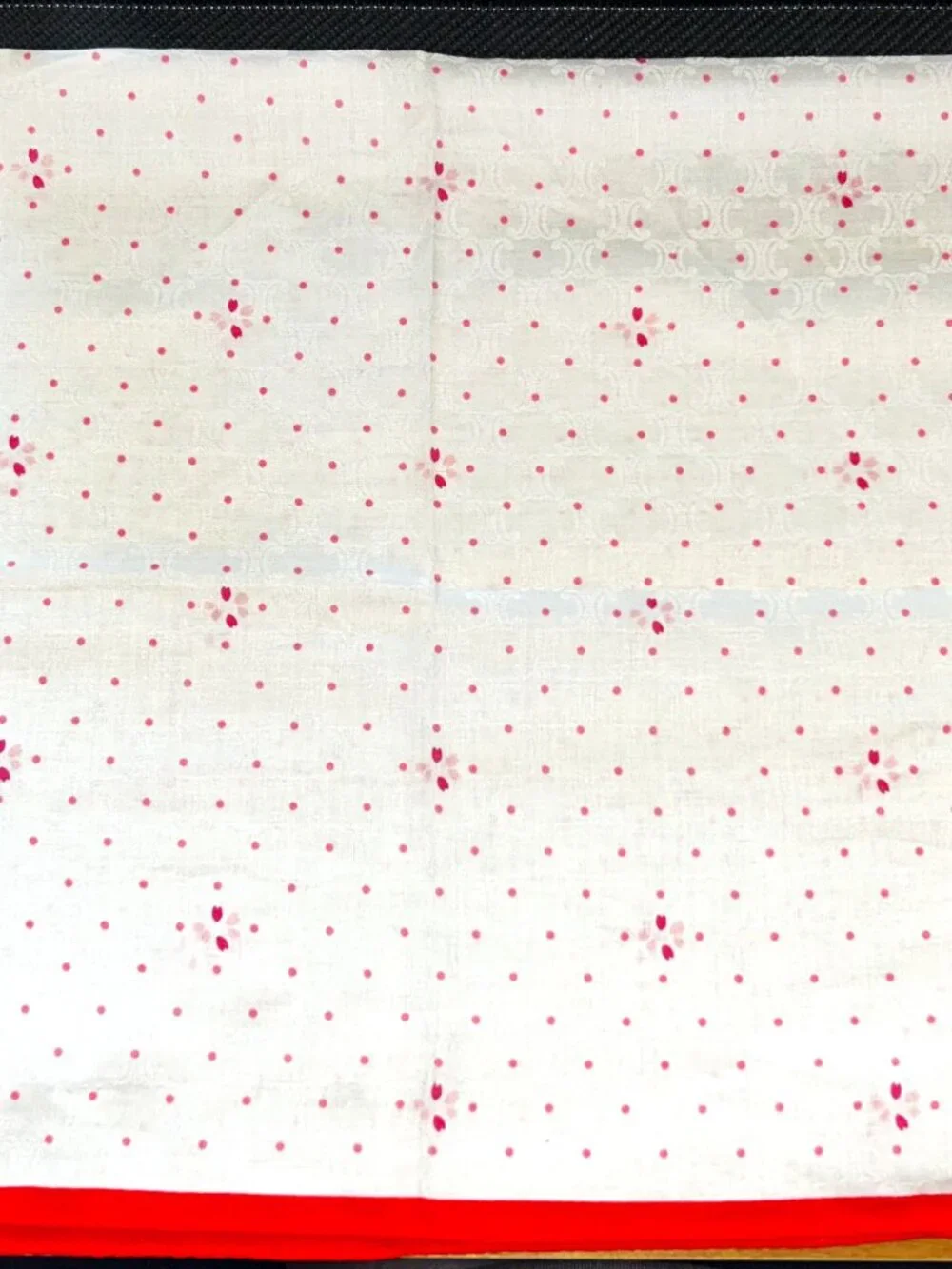 Vintage Céline Cherry Blossom Cotton Scarf